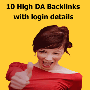 10 High DA 50+ Backlinks With Login Details