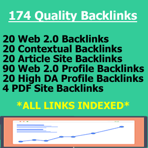 174 High Domain Authority Backlinks