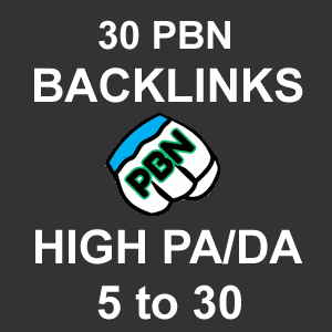 30 High PA/DA PBN Backlinks