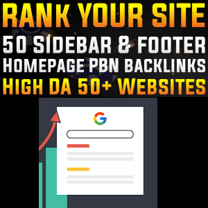 50 DoFollow PBN Backlinks DA 50+ on Sidebar/blogroll/footer