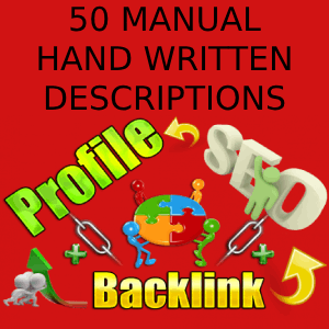 50 Profile Backlinks From High DA Sites Hand Written Descriptions