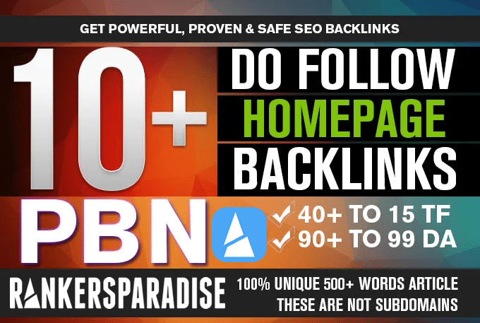 Genuine High Quality PBN BACKLINKS (10 PBN POSTS) DA 20+ &amp; TF 20+ blog