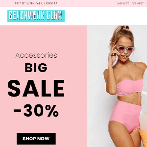 Premium Beachwear WordPress Dropshipping Website BEACHWEARGLAM.COM for sale