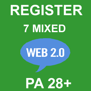 7 Mixed Web 2.0 Blogs Registered PA 28+