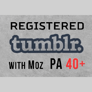 Registered Expired Tumblr Blogs PA 40 (Rare) and 15 PA 35 Tumblrs