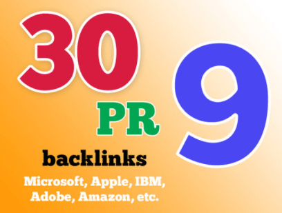 30 PR9 Backlinks Powerful for Seo