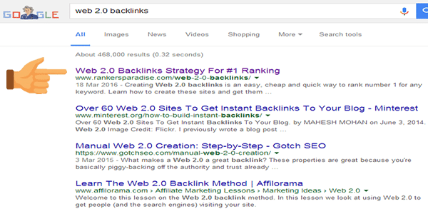 Buy Web 2.0 Backlinks Strategy