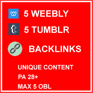 5 Weebly and 5 Tumblr Backlinks PA 28+ DONE FOR YOU for $15